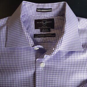 BLACK BROWN 1826 SZ 15.5 Classic Fit Egyptian Cotton Lavendar Button Up Shirt